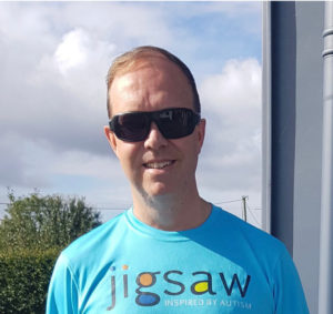 Jigsaw Runner in jigsaw branded tshirt London Marathon